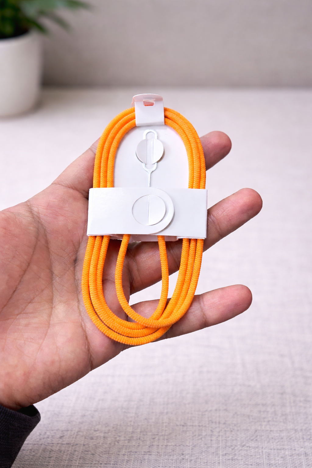 USB-C to USB-C Fast Charging Cable – Durable Orange Braided Design - Perfect for iPhone 17 Pro Max and other latest models