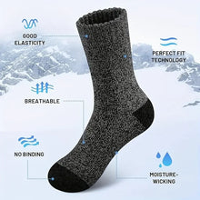 Men’s Merino Wool Hiking Socks – Super-Thick Thermal – Cold-Weather Outdoor Wear (5 Pairs)