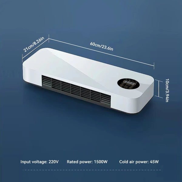1500W Wall Mounted Heater - Silent PTC Electric Heater with Remote Control for Winter Warmth