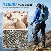Men’s Merino Wool Hiking Socks – Super-Thick Thermal – Cold-Weather Outdoor Wear (5 Pairs)
