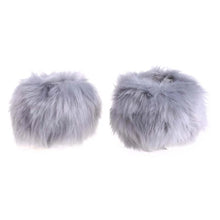 Women’s Faux Fur Arm Warmers – Plush Soft Cuffs – Elastic Winter Accessory