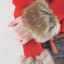 Women’s Faux Fur Arm Warmers – Plush Soft Cuffs – Elastic Winter Accessory