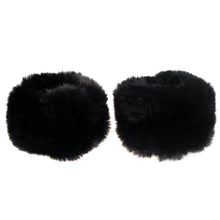 Women’s Faux Fur Arm Warmers – Plush Soft Cuffs – Elastic Winter Accessory