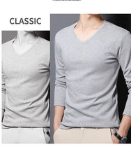 Men’s Thermal T-Shirt – Plush Long-Sleeve Round Neck – Velvet Padded Base Layer