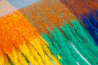 Women’s Cashmere Winter Scarf – Thick Warm Pashmina Shawl – Soft Rainbow Tassel Wrap