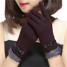 Women’s Vintage Bow-Knot Gloves – Touchscreen Driving Mittens – Warm Windproof