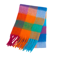 Women’s Cashmere Winter Scarf – Thick Warm Pashmina Shawl – Soft Rainbow Tassel Wrap