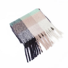 Women’s Cashmere Winter Scarf – Thick Warm Pashmina Shawl – Soft Rainbow Tassel Wrap