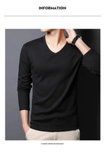 Men’s Thermal T-Shirt – Plush Long-Sleeve Round Neck – Velvet Padded Base Layer