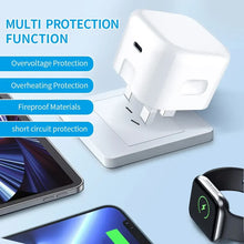 UK USB-C Charger 25W – Quick Charge PD Wall Adapter – Fast Travel Power for iPhone & Android