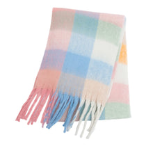 Women’s Cashmere Winter Scarf – Thick Warm Pashmina Shawl – Soft Rainbow Tassel Wrap