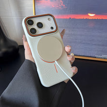 Luxury Leather Texture Magnetic Case For iPhone 17 Air 16 15 14 Plus 13 12 11 Pro Max For Magsafe Shockproof Soft TPU Cover