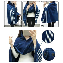 Double-Layer Tartan Plaid Scarf – Women’s Winter Blanket Shawl – Elegant Warm Wrap