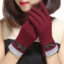Women’s Vintage Bow-Knot Gloves – Touchscreen Driving Mittens – Warm Windproof