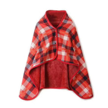 Double-Layer Tartan Plaid Scarf – Women’s Winter Blanket Shawl – Elegant Warm Wrap