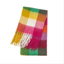 Women’s Cashmere Winter Scarf – Thick Warm Pashmina Shawl – Soft Rainbow Tassel Wrap