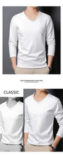 Men’s Thermal T-Shirt – Plush Long-Sleeve Round Neck – Velvet Padded Base Layer