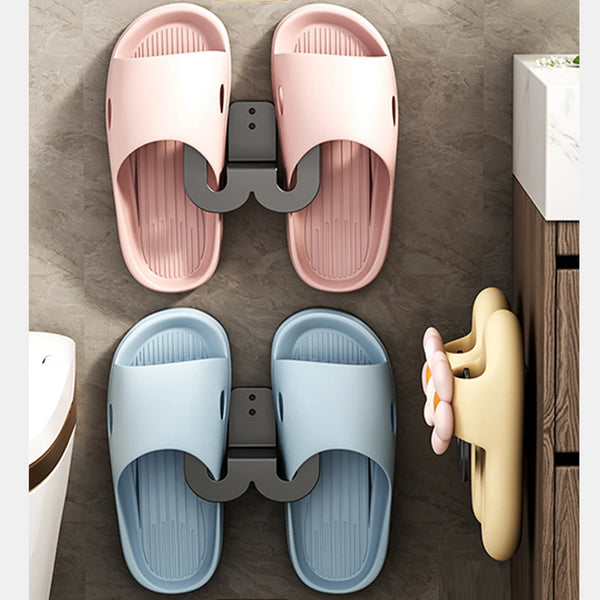 Wall-Mounted Shoe Rack (3 pcs) – Slipper Organizer Hanger – No-Drill Space Saver
