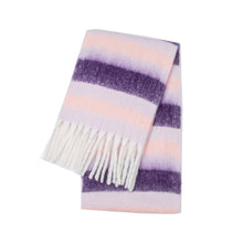 Women’s Cashmere Winter Scarf – Thick Warm Pashmina Shawl – Soft Rainbow Tassel Wrap