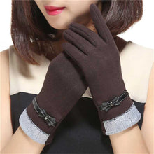 Women’s Vintage Bow-Knot Gloves – Touchscreen Driving Mittens – Warm Windproof