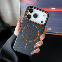 Luxury Leather Texture Magnetic Case For iPhone 17 Air 16 15 14 Plus 13 12 11 Pro Max For Magsafe Shockproof Soft TPU Cover