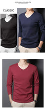 Men’s Thermal T-Shirt – Plush Long-Sleeve Round Neck – Velvet Padded Base Layer