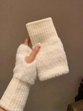 Women’s Mink Velvet Gloves – Plush Warm Five-Finger – Outdoor Cycling Cold-Proof