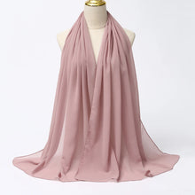 Muslim Chiffon Hijab Scarf Women Long Solid Color Head Wrap For Women Hijabs Scarves Ladies Muslim Veil Jersey Hijabs