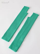 Women’s Long Knitted Fingerless Gloves – Y2K Thermal Arm Warmers 40–60 cm
