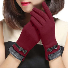 Women’s Vintage Bow-Knot Gloves – Touchscreen Driving Mittens – Warm Windproof