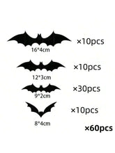 60pcs 3D Waterproof black Bats Wall Decor Halloween Decor