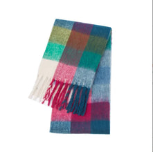 Women’s Cashmere Winter Scarf – Thick Warm Pashmina Shawl – Soft Rainbow Tassel Wrap