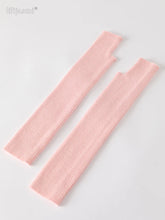 Women’s Long Knitted Fingerless Gloves – Y2K Thermal Arm Warmers 40–60 cm