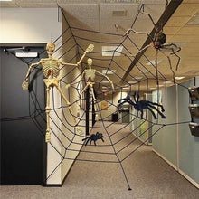 30cm/50cm/75cm/90cm/125cm/150cm/200cm Halloween Giant Black Spider Decoration Haunted House Prop Indoor Outdoor Decor