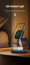 3 In 1 Magnetic Wireless Charger Stand For Magsafe iPhone 16 15 14 13 Pro Max Apple Watch 9 8 AirPods Pro Fast Charging Station