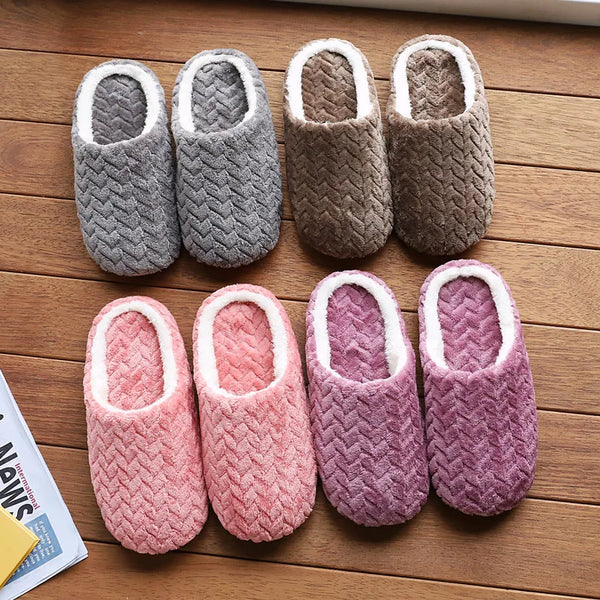 Unisex Fluffy Home Slippers – Soft Lightweight Indoor Slides – Anti-Slip Comfort