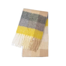 Women’s Cashmere Winter Scarf – Thick Warm Pashmina Shawl – Soft Rainbow Tassel Wrap