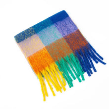 Women’s Cashmere Winter Scarf – Thick Warm Pashmina Shawl – Soft Rainbow Tassel Wrap