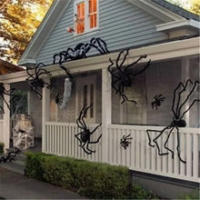 30cm/50cm/75cm/90cm/125cm/150cm/200cm Halloween Giant Black Spider Decoration Haunted House Prop Indoor Outdoor Decor