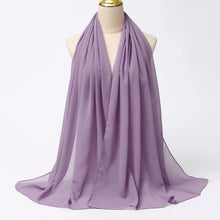 Muslim Chiffon Hijab Scarf Women Long Solid Color Head Wrap For Women Hijabs Scarves Ladies Muslim Veil Jersey Hijabs