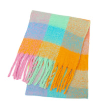 Women’s Cashmere Winter Scarf – Thick Warm Pashmina Shawl – Soft Rainbow Tassel Wrap