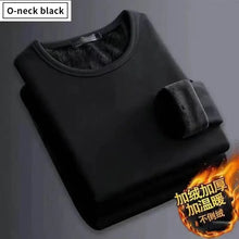 Men’s Thermal T-Shirt – Plush Long-Sleeve Round Neck – Velvet Padded Base Layer