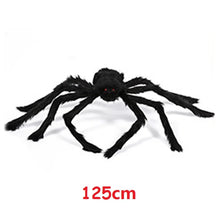 150/200cm Black Scary Giant Spider Huge Spider Web Halloween Decoration Props Haunted House Holiday Outdoor Giant Decoration