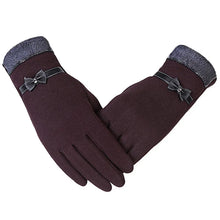 Women’s Vintage Bow-Knot Gloves – Touchscreen Driving Mittens – Warm Windproof