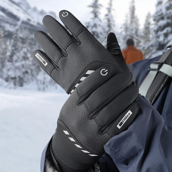 Men’s Waterproof Cycling Gloves – Thermal Fleece – Touchscreen Outdoor Winter Sport
