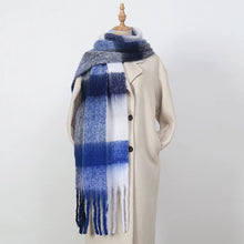 Women’s Cashmere Winter Scarf – Thick Warm Pashmina Shawl – Soft Rainbow Tassel Wrap