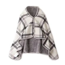 Double-Layer Tartan Plaid Scarf – Women’s Winter Blanket Shawl – Elegant Warm Wrap