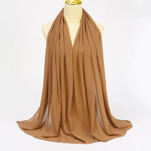 Muslim Chiffon Hijab Scarf Women Long Solid Color Head Wrap For Women Hijabs Scarves Ladies Muslim Veil Jersey Hijabs