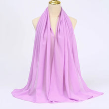Muslim Chiffon Hijab Scarf Women Long Solid Color Head Wrap For Women Hijabs Scarves Ladies Muslim Veil Jersey Hijabs