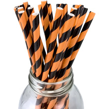 Halloween Paper Straws (25–100 pcs) – Spider & Skull Pattern – Party Drink Decor